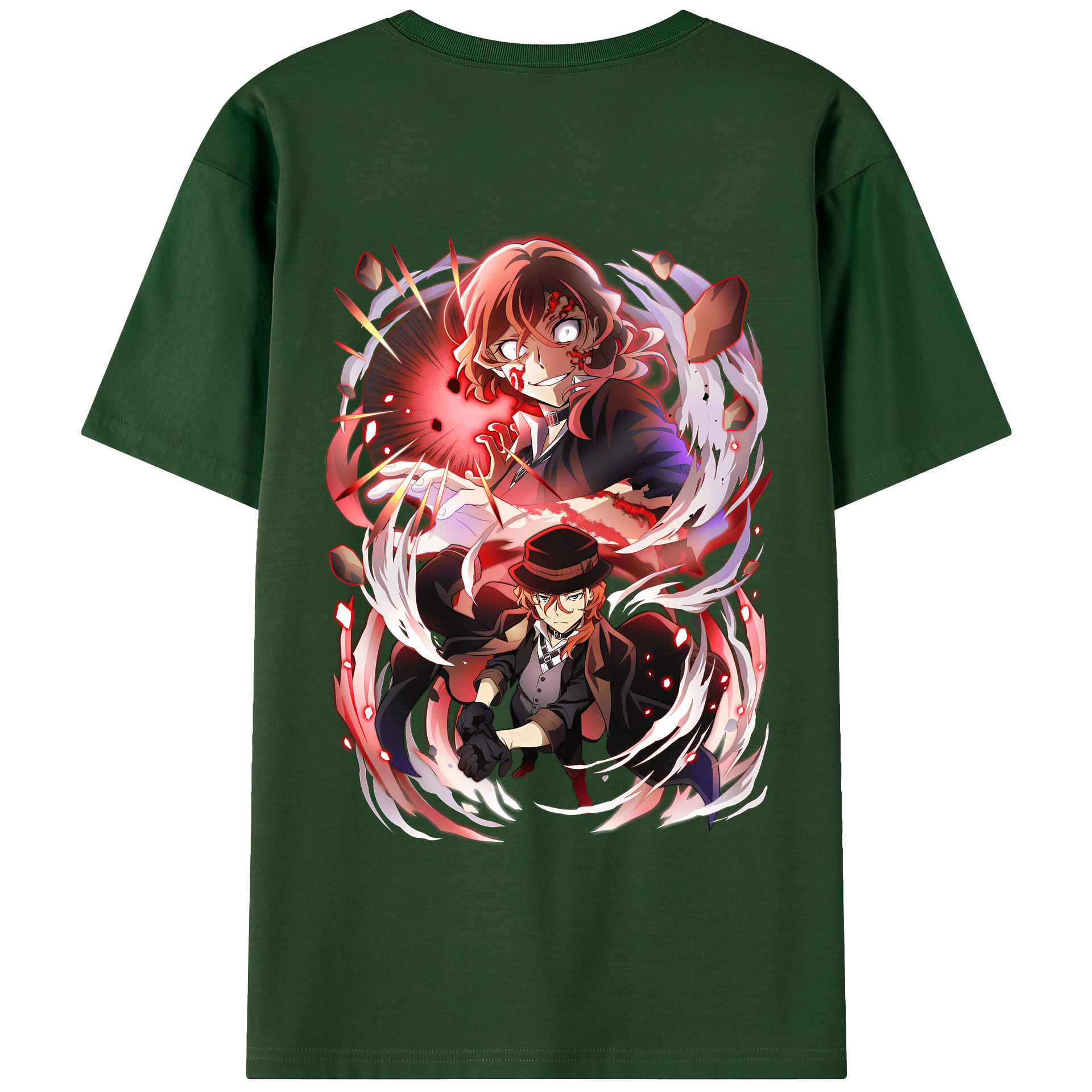（画像用） 文豪ストレイドッグス Bungo Stray Dogs 綿100％半袖Tシャツ（背面プリント）